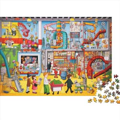 Puzzle Für Erwachsene, 1000-teilige Puzzles Für Jugendliche Toy Mall Familie, Herausfordernde Spiele, Unterhaltung, Spielzeug, Geschenke, Heimdekoration, Ungelöstes Rätsel 1000pcs (75x50cm) von ONDIAN