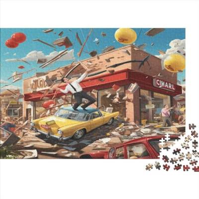 Puzzles Für Erwachsene 1000 Teile Chaotic Street Scenes Puzzles Als Geschenke Für Erwachsene 1000pcs (75x50cm) von ONDIAN