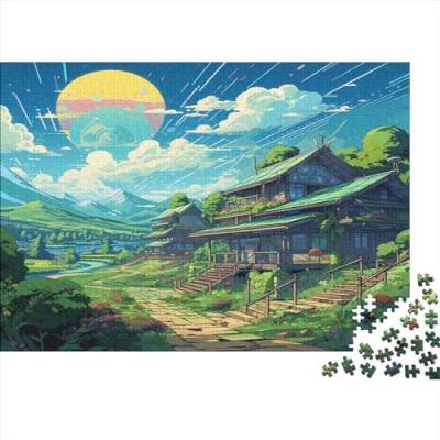 Kleines Dorf 1000pcs (75x50cm) Puzzles,Mountain Village Scenery Anspruchsvolle Spielpuzzles,Geschicklichkeitsspiele Für Die Ganze Familie von OSBELE