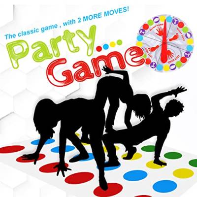 OSDUE Twister Spiel für Kinder & Erwachsen, Partyspiele für Kinder ab 6 Jahren, Twisting Spiele, Partyspiele, Teamspiel, Lustige Spiele mit Spielmattefür die Familie Interaktion von OSDUE