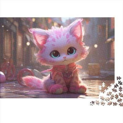 Pink Kitten1000 Pieces Puzzles Puzzle for Adults, 3D Rendering Skill Game for The Whole Family, for Adults Stress Relieve Game Toy Gift for Adults and Children from 14 Years 1000pcs (75x50cm) von OakiTa