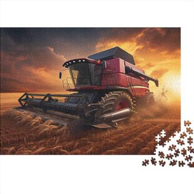 Mähdrescher Traktor Puzzles Erwachsene 1000 Teile Home Decor Family Challenging Games Geburtstag Lernspiel Stress Relief Toy 1000pcs (75x50cm) von PFYWZJDDTTBD