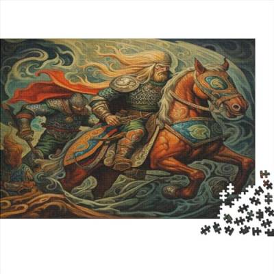 Norse Mythology Erwachsener Puzzle 1000 Teile Classic Fairy TalesPuzzles DIY Kit Holzspielzeug Unique Gift Home Decorfür Die Ganze Familie 1000pcs (75x50cm) von PHLEPS