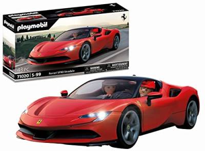 PLAYMOBIL 71020 Ferrari SF90 Stradale mit Lichteffekten, Supersportwagen, Sammlerstück für Autofans, Spielzeug für Sammler und Kinder ab 5 Jahren von PLAYMOBIL