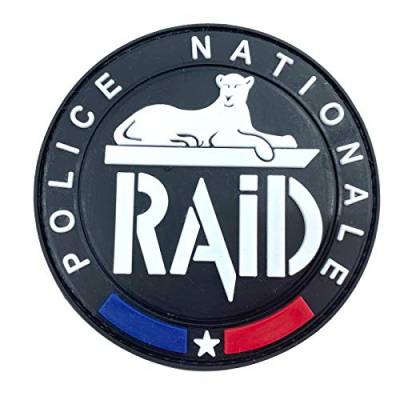 Nationale Raid Französisch PVC Klett Emblem Abzeichen Cosplay Patch (Schwarz) von Patch Nation