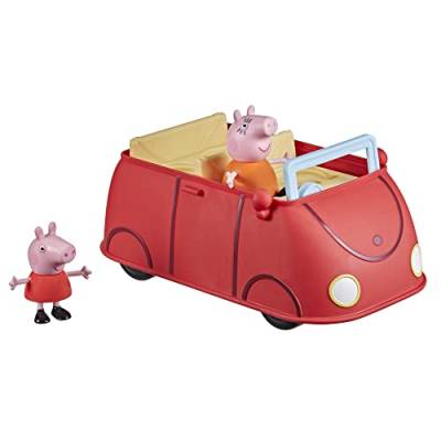 Peppa Pig Peppa’s Adventures Peppas rotes Familienauto Vorschulspielzeug, Sprache und Soundeffekte, enthält 2 Figuren, ab 3 Jahren geeignet von Peppa Pig