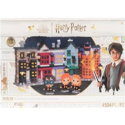 Perler Wizarding World's 3D Harry Potter Diagon Alley Fused Bead Activity Kit, Fertige Mustergrößen variieren, mehrfarbig, 4504 Teile von Perler