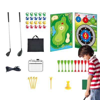 Povanjer Golfspielzeug-Set, Kinder-Golfschläger-Set,Golf-Putting-Spiel - Sport-Outdoor-Spielzeug, lustiges Golfspiel, Sport-Golfspielzeug, Golfball-Spielset für Jungen und Mädchen im Alter von 3–8 von Povanjer