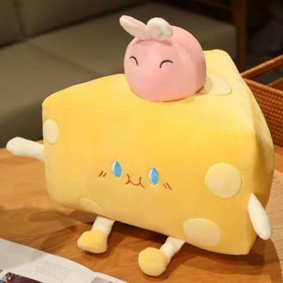 QhBdjx Kreativer Käse Plüschtier Kissen weich und lustig Tierkäse Geburtstagsgeschenk für Kinder Mädchen 20cm 2 von QhBdjx