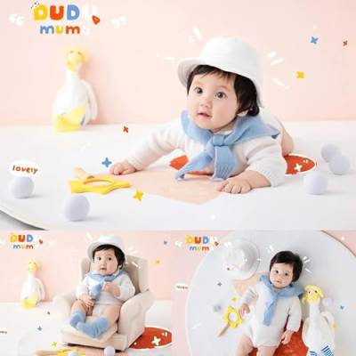 Qnokliey Sie das Neugeborenen-Fotografie-Kostüm - zauberhaftes Baby-Outfit für Fotoshootings und Festtage, weißes Abendkleid mit Kapuze und Socken, Mädchen und Jungen im Alter von 3-6 Monaten von Qnokliey