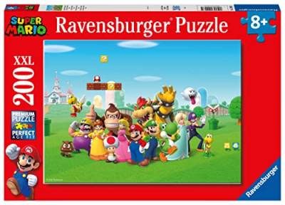 Ravensburger Kinderpuzzle - 12993 Super Mario Abenteuer - Puzzle für Kinder ab 8 Jahren, mit 200 Teilen im XXL-Format von Ravensburger