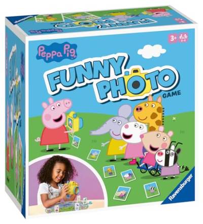Ravensburger 20982 - Peppa Pig Funny Photo Game, Aktionsspiel mit den beliebten Figuren aus der Peppa Wutz Fernsehserie, mit handlicher Spielzeug Kamera, für 2 bis 4 Kinder ab 3 Jahren von Ravensburger
