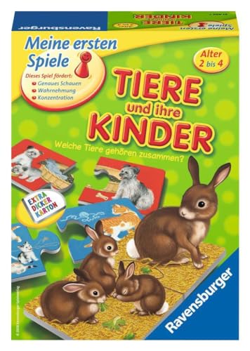 Ravensburger 21403 - Tiere und ihre Kinder - Kinderspiel, Tierwelt kennenlernen - für 1-4 Spieler ab 2 Jahren von Ravensburger