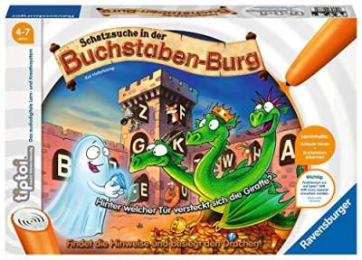 Ravensburger tiptoi 00737 Schatzsuche in der Buchstaben-Burg, Spiel für Kinder von 4-7 Jahren, für 1-4 Spieler von Ravensburger