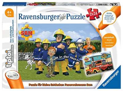 Ravensburger tiptoi 00046 - Puzzle für kleine Entdecker: Feuerwehrmann Sam / 2x24 Teile Puzzle von Ravensburger ab 4 Jahren von BRIO