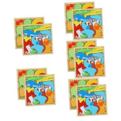 SAFIGLE 10 Kisten Puzzle Für Kinder Farberkennungsspiel Formen Sortierendes Spielzeug Denksportspielzeug Puzzlebrett Aus Holzblöcken Kinder Puzzles Dreidimensional Hölzern Rätsel Kleinkind von SAFIGLE