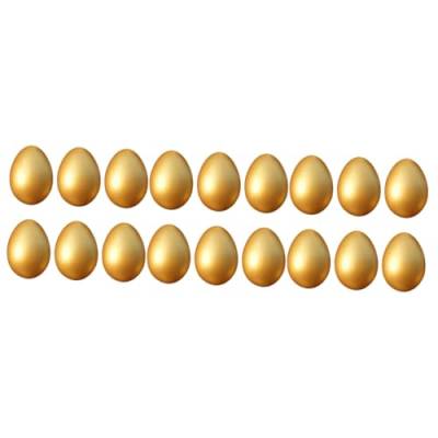 SAFIGLE 18 Stk ostern goldene eier Korbdekor Halloween-Eier Baby Spielzeug Spielzeuge Dekor Ei Partybevorzugungsei gefälschte Eier dekorative Eier nachgeahmte Eier goldenes Ei Kind Modell von SAFIGLE