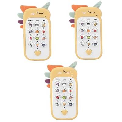 SAFIGLE 3St Handy für Kinder Puzzle-Spielzeug Plastikspiele Mobiltelefone Spielzeug für Kleinkinder Musikspielzeug für Babyphone Baby Telefon Karikatur vorgeben Geschichte Maschine von SAFIGLE