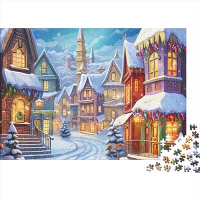 Christmas Snow Puzzle 1000 Teile Puzzle-Herausforderung Christmas Snow Logikspiel Geistige Herausforderung Herausfordernde Unterhaltung Zeitvertreib Für Alle Altersgruppen 1000pcs (75x50cm) von SAYOBO