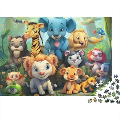 Dschungel-Tiere Puzzle 1000 Teile Puzzle-Herausforderung Tiere im Dschungel Schwierigkeitsgrad Logikspiel Kinderpuzzle Herausfordernde Unterhaltung Grips-Spiel 1000pcs (75x50cm) von SAYOBO