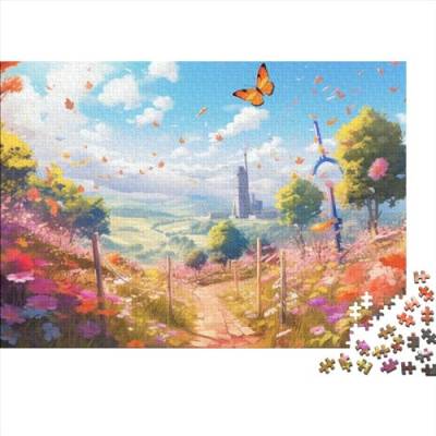 Schmetterling Puzzle 1000 Teile Puzzle-Herausforderung Schmetterling in der Blume Puzzle-Kunstwerk Logikspiel Kinderpuzzle Entspannung Durch Puzzeln Grips-Spiel 1000pcs (75x50cm) von SAYOBO