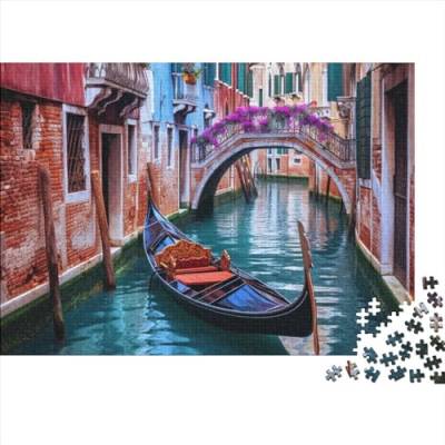 Venice Canal Puzzle 1000 Teile Puzzle-Herausforderung Venice Canal Schwierigkeitsgrad Familienspaß Kinderpuzzle Entspannung Durch Puzzeln Grips-Spiel 1000pcs (75x50cm) von SAYOBO