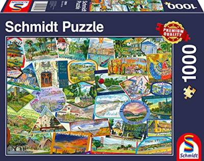 Schmidt Spiele 58984 Reise-Sticker, 1.000 Teile Puzzle, bunt von Schmidt Spiele
