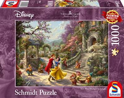 Schmidt Spiele 59625 Thomas Kinkade, Disney, Schneewittchen, Tanz mit dem Prinzen, 1000 Teile Puzzle von Schmidt Spiele