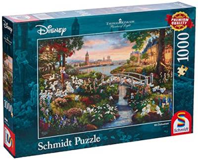 Schmidt Spiele 59489 Thomas Kinkade, Disney, 101 Dalmatiner, 1000 Teile Puzzle von Schmidt Spiele