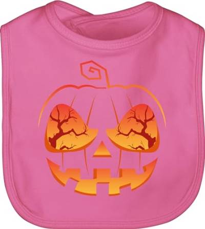 Shirtracer Baby Lätzchen - Halloween - Babys - Kürbis Gesicht Kürbiskostüm Kürbis Verkleidung - Unisize - Pink - haöloween halooween costum haloween outfits kost m gruselige gruseliges happy grusel von Shirtracer