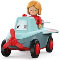 SIKU 0108 - Toddys, Paula Pretty, Spielzeugauto mit Rückziehmotor und Spielfigur, graublau/rot von SIKU