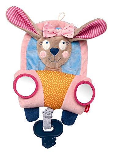 SIGIKID 42515 Aktiv-Spieltuch Hase PlayQ Mädchen Babyspielzeug empfohlen ab 6 Monaten rosa, 19 x 3.5 x 21 von Sigikid