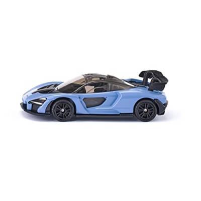 siku 1537, McLaren Senna Sportwagen, Metall/Kunststoff, Hellblau, Gummierte Reifen, Spielzeugauto für Kinder von Siku