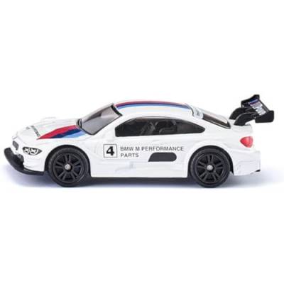 siku 1581, BMW M4 Racing 2016 Sportwagen, Metall/Kunststoff, Weiß/Multicolor, Detailgetreuer Heckflügel, Spielzeugauto für Kinder von Siku
