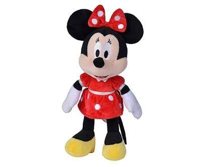 Simba 6315870226 - Disney Minnie Mouse, 25cm Plüschtier im roten Kleid, Kuscheltier, Micky Maus, ab den ersten Lebensmonaten von Simba