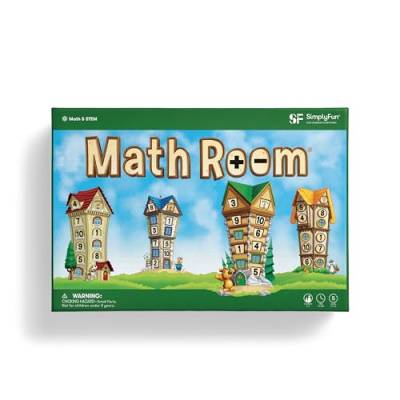 SimplyFun Math Room – ein pädagogisches Mathematikspiel – schnelles Denken und Spaß für Kinder ab 5 Jahren – schnell lösendes Additions- und Subtraktionsspiel – 2 bis 4 Spieler von SimplyFun