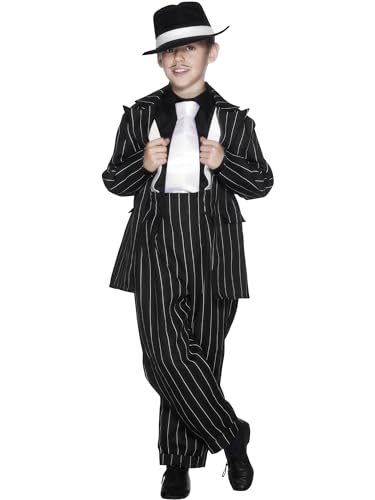Zoot Suit Costume, Black, with Jacket, Trousers & Braces, TODDLER von Smiffys