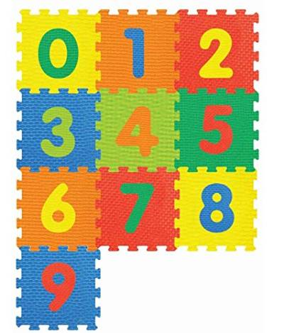 Puzzlematte Zahlen Spielmatte 0-9 Soft Spielteppich 32 x 32 cm von Spiel AG