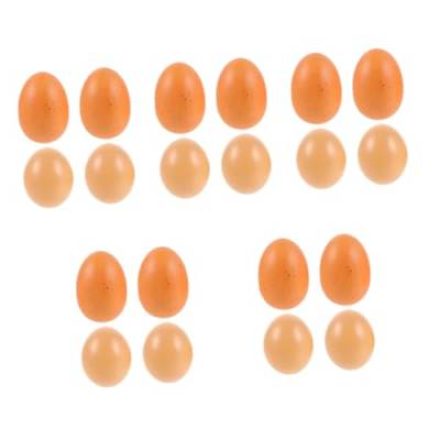 TOYANDONA 20 STK nachgeahmte Eier Spielzeug Party-Ei-Dekorationen gefälschte Eier Ornament Ei schäumt gefälschtes Ei Keramik Kunsthandwerk Mit Eiern Spielen schmücken Kleinkind Requisiten von TOYANDONA