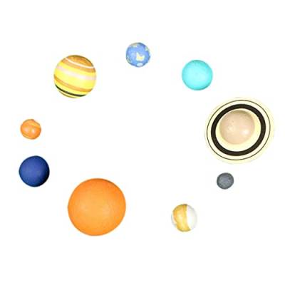 TOYANDONA Acht-Planeten-Modell Kinder Planeten des Sonnensystems Chakra Geographie Lehrmittel Sonnensystem Planet Spielzeug Schreibtischdekoration des Sonnensystems Platz Handy Plastik 3D von TOYANDONA