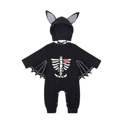 TUDUZ Neugeborene Baby Jungen Mädchen Halloween Cosplay Kostüm Strampler Overalls und Hut Outfits Baby Schlafanzug (B-d, 18-24 Months) von TUDUZ
