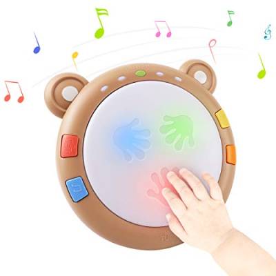 TUMAMA Baby Musical Elektronisches Spielzeug,Baby Musik Trommel Musikinstrumente Sensorisches Spielzeugmit Licht und Sound,Musikspielzeug Geschenk für Kleinkinder,Jungen,Mädchen 18M+ von TUMAMA