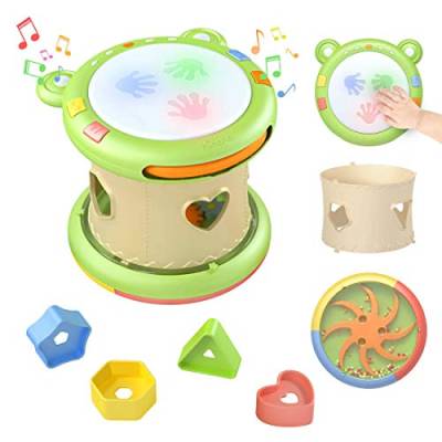 TUMAMA Baby Musical Elektronisches Spielzeug,Baby Musik Trommel Musikinstrumente sensorisches Spielzeug Musikspielzeug Geschenk für Kleinkinder,Jungen,Mädchen von TUMAMA