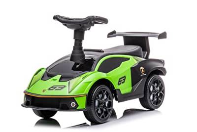 TURBO CHALLENGE - Lamborghini - Lauflernhilfe - 119710 - Freilauf - Grün - Max. 25 kg - Kunststoff - Batterien Nicht enthalten - Kinderspielzeug - Geschenk - Ab 12 Monaten von TURBO CHALLENGE