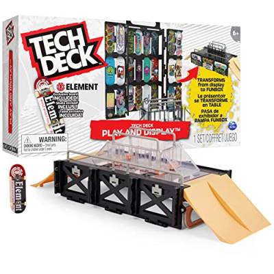 Tech Deck transformierendes Spiel- und Display-Rampen-Set und Tragetasche mit exklusivem Finger-Board, Spielzeug für Kinder ab 6 Jahren, Dusty Rose (Transparent) von Tech Deck