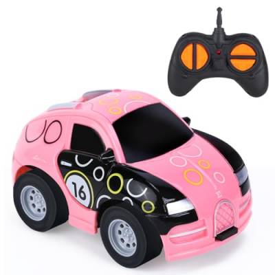 Thedttoy Spielzeug 2 Jahre Mädchen Ferngesteuertes Auto ab 2 3 Jahre, 2.4 GHz Spielzeugauto Kinder Auto Spielzeug mit Fernbedienung, Geburtstags Kindertag Geschenk für Mädchen Junge 2 3 4+Jahr (Rosa) von Thedttoy