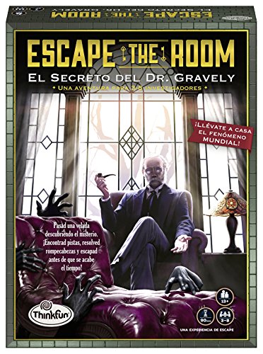 ThinkFun 76311, Escape The Room: Dr. Gravely, Brettspiel, spanische Version, 3-8 Spieler, empfohlenes Alter ab 13 Jahren von ThinkFun