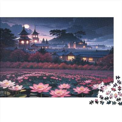 The Night of Lotus Blooming Puzzle 1000 Teile Erwachsene Dream Scenery Puzzle Puzzles Für Erwachsene Klassische Puzzles 1000 Teile Erwachsene 1000pcs (75x50cm) von ToeTs