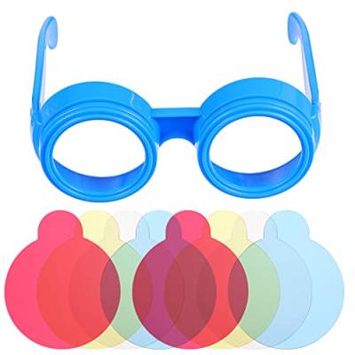 Tofficu 1Set mit Kindern Multi-Color Wissenschaft Farbe Primäre Brille Werkzeuge Blau Vorschule Mädchen Kinder Experimente DREI Experimente DREI-Primäre Bildungsfarben Kleinkind Jungen von Tofficu