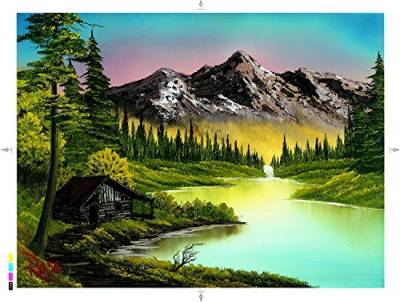 toynk Bob Ross Mountain Retreat Nature Puzzle | 1000 Teile Puzzle von Toynk